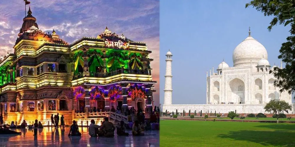Taj Mahal and prem mandir